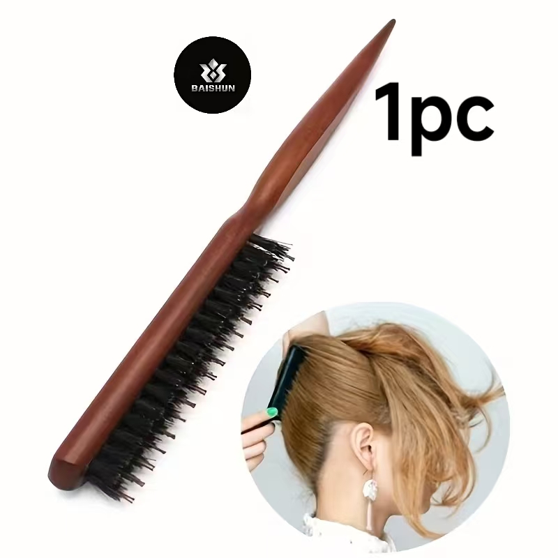 Men'S Grooming Daily - 1 Stück antistatischer Haarkamm mit Holzgriff,