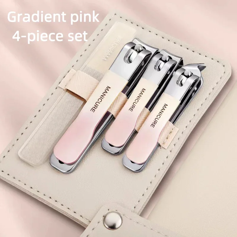 Mens Grooming Travel Kit - 4-teiliges Nagelpflegeset für Männer/Frauen, Professioneller Reise-Nagelknipser