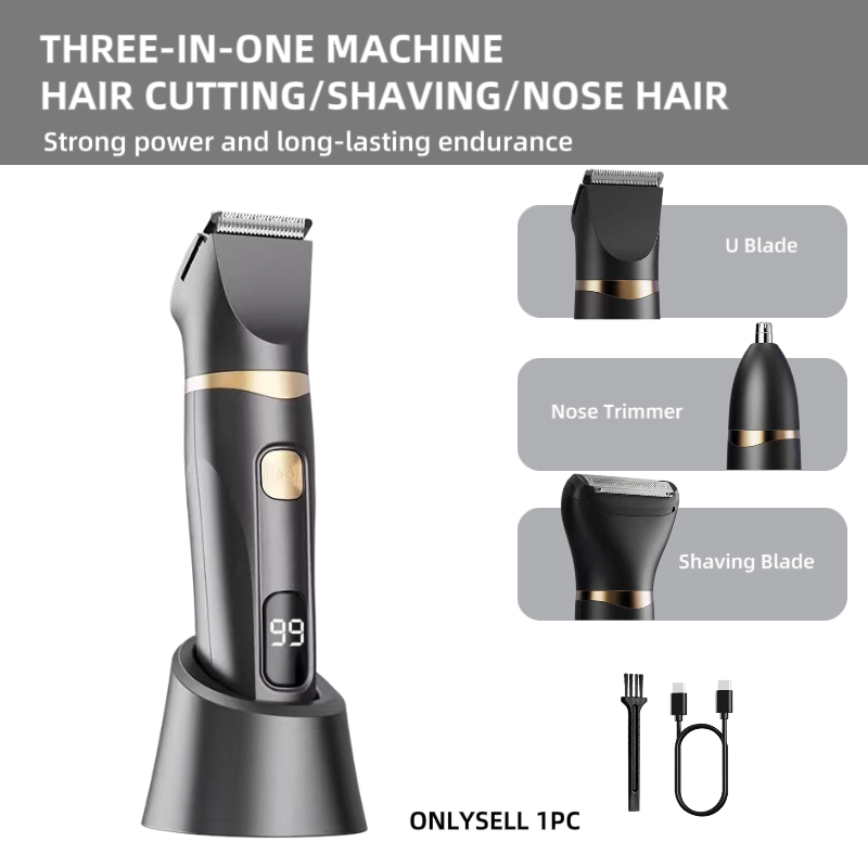 Mens Grooming Travel Kit - 3-teiliges elektrisches Haarpflegeset für den Haushalt,