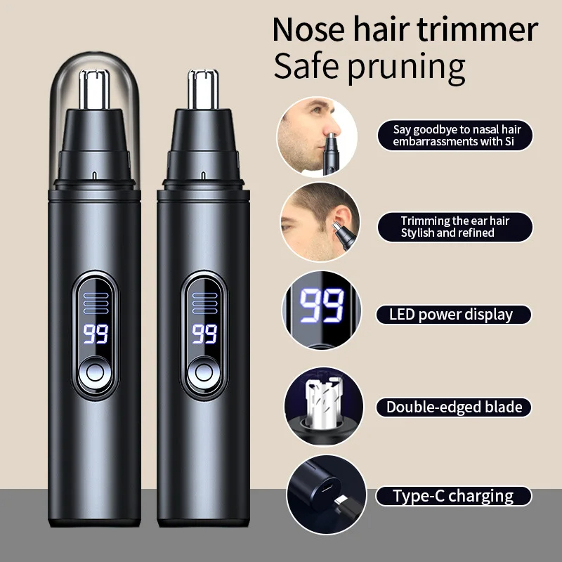 Eyebrow Razor Trimmer - Mini-Taschen-Nasenhaarschneider, schmerzloser Haarschneider, Nasenohren, Haar, Augenbrauen,