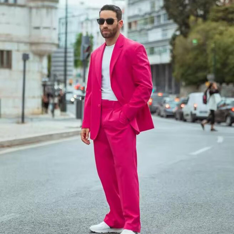 Men'S Grooming Daily - Neueste Design Fuchsia Männer Anzüge 2-stück