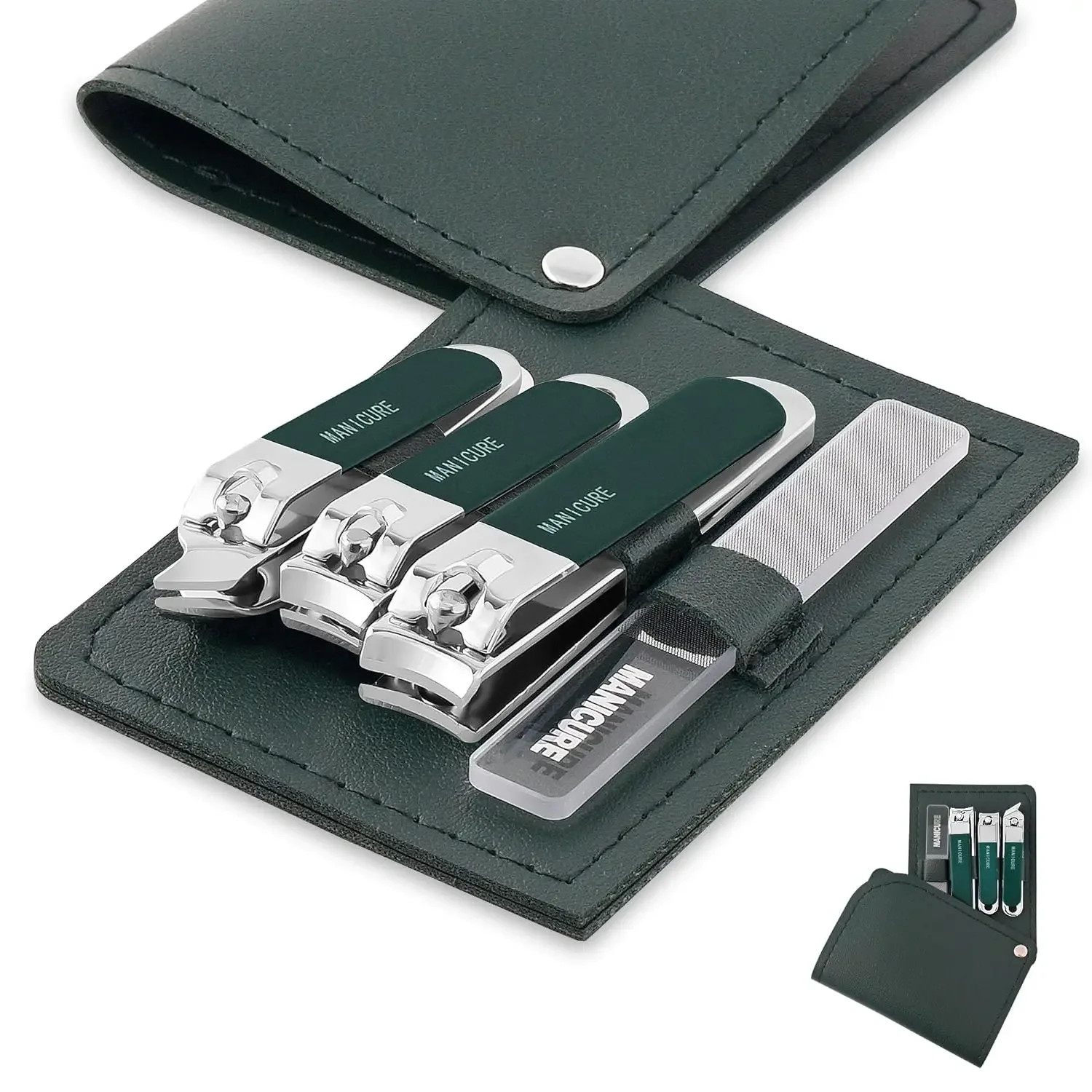 Mens Grooming Travel Kit - 4-teiliges Maniküre-Reiseset für Männer/Frauen Professionelles Nagelknipser-Set