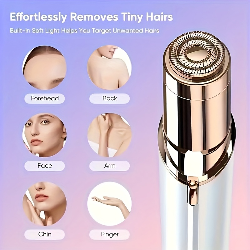 Eyebrow Razor Trimmer - Elektrischer Lippenstift-Augenbrauentrimmer, Haarentfernungsgerät für Frauen, USB-Aufladung