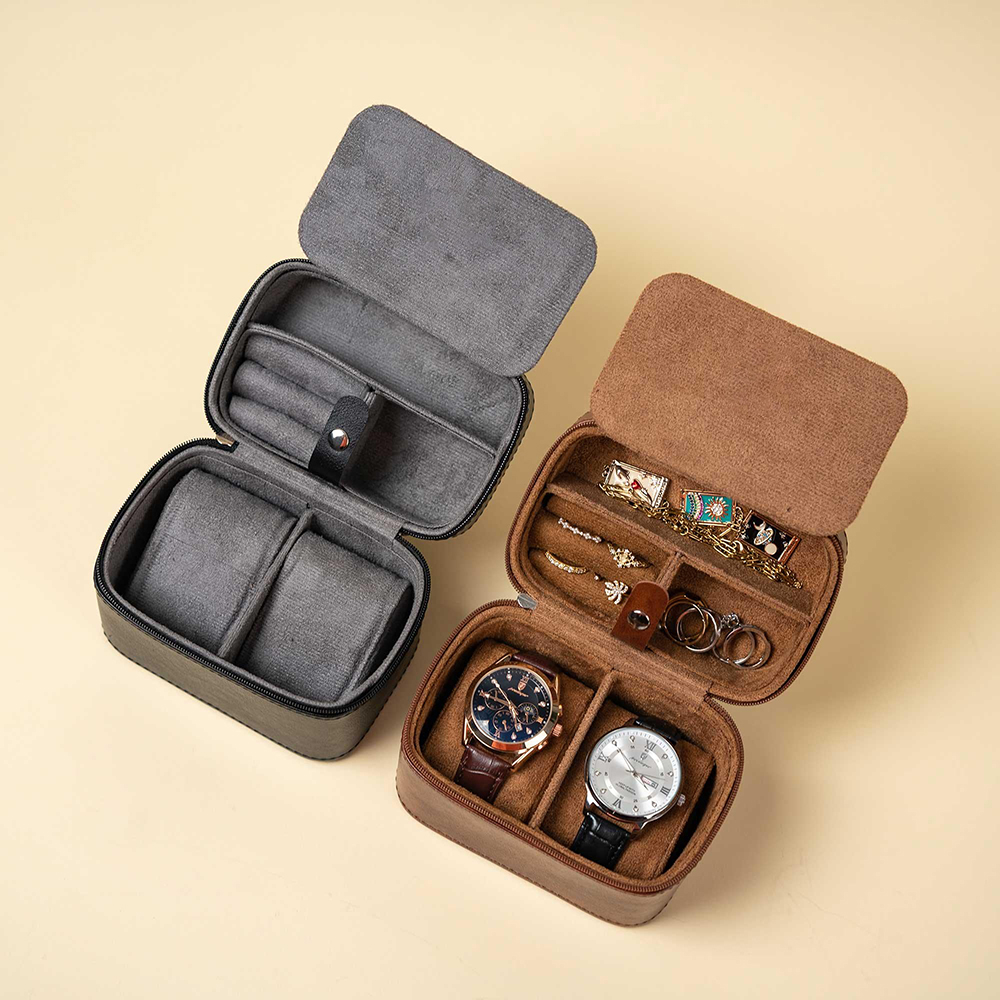 Men'S Grooming Organizer - Personalisierte Uhrenbox für Männer, Reise-Schmucketui, Leder,