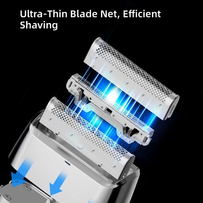 Mens Grooming Travel Kit - AT28-USB Wiederaufladbarer Nass-/Trocken-Elektrorasierer für Männer, Leistungsstarker
