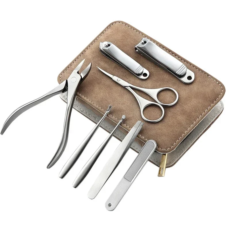 Mens Grooming Travel Kit - 8/12 stücke Professionelle Maniküre Kit Edelstahl