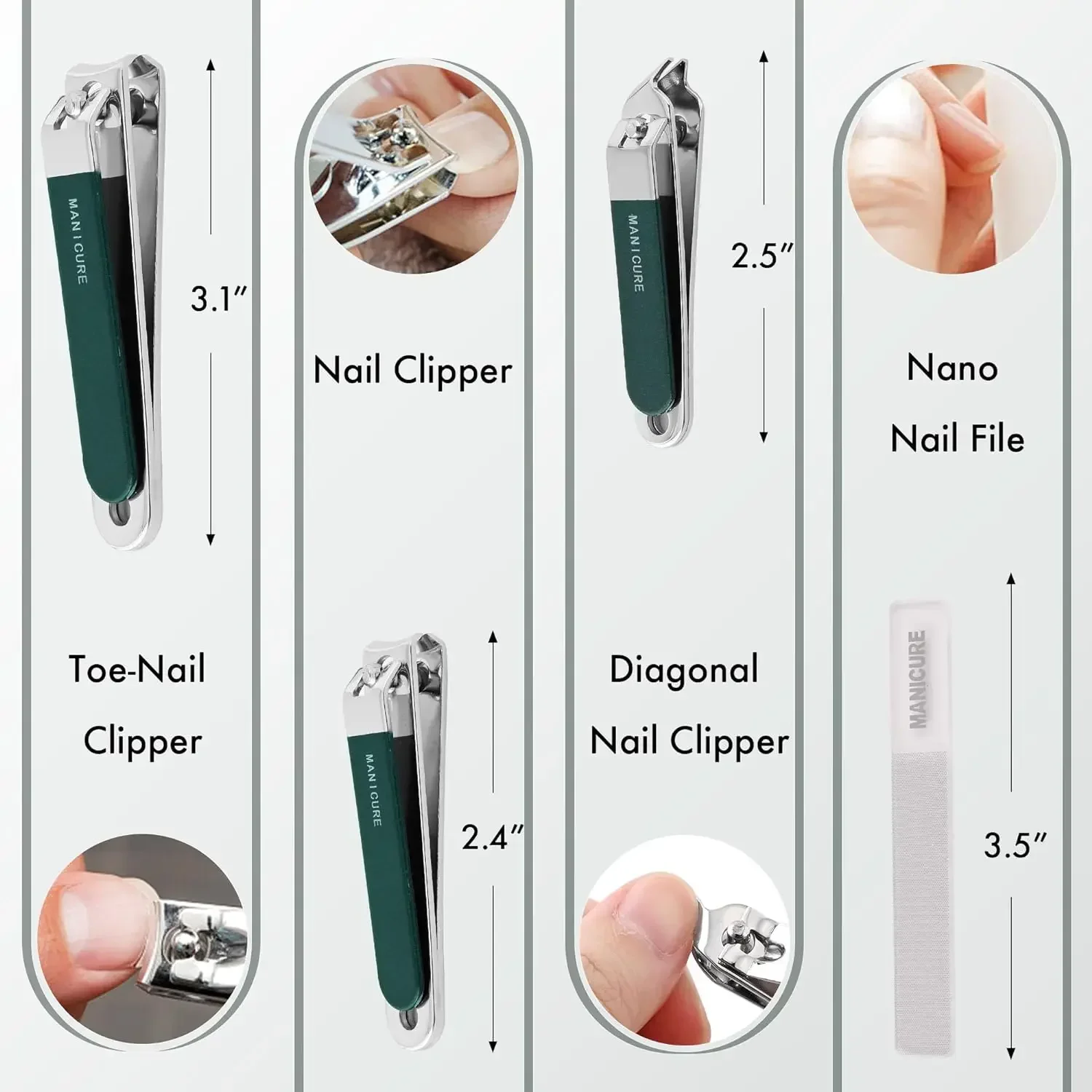 4-teiliges Nagelpflegeset für  – Mens Grooming Travel Kit Bewertung und Preis