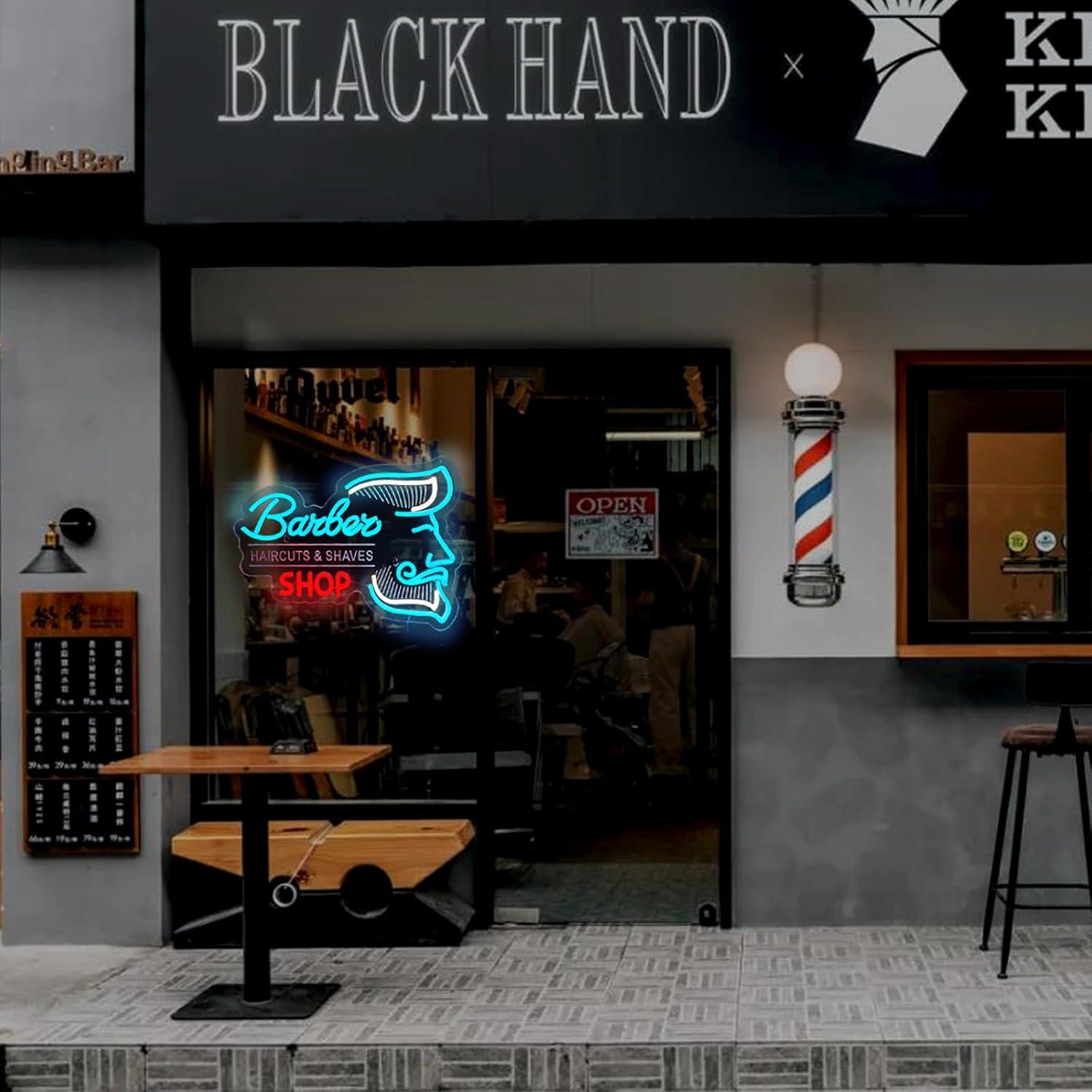 Friseursalon-Neonschild, USB-d – Men'S Grooming Dc Bewertung und Preis