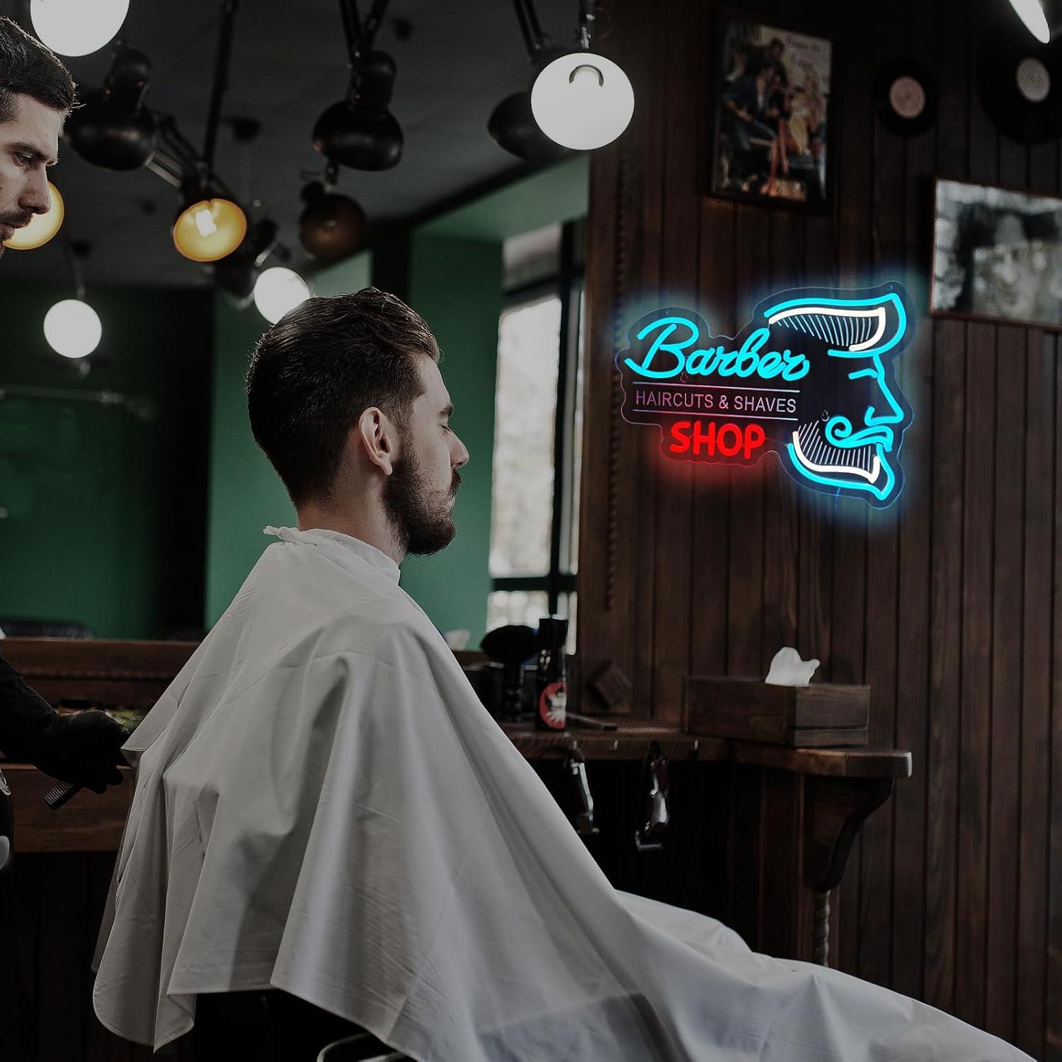 Friseursalon-Neonschild, USB-d – Men'S Grooming Dc Bewertung und Preis