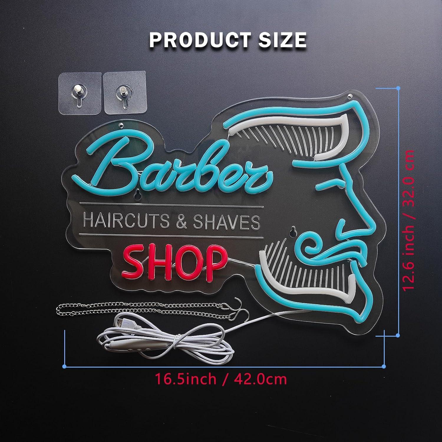 Friseursalon-Neonschild, USB-d – Men'S Grooming Dc Bewertung und Preis